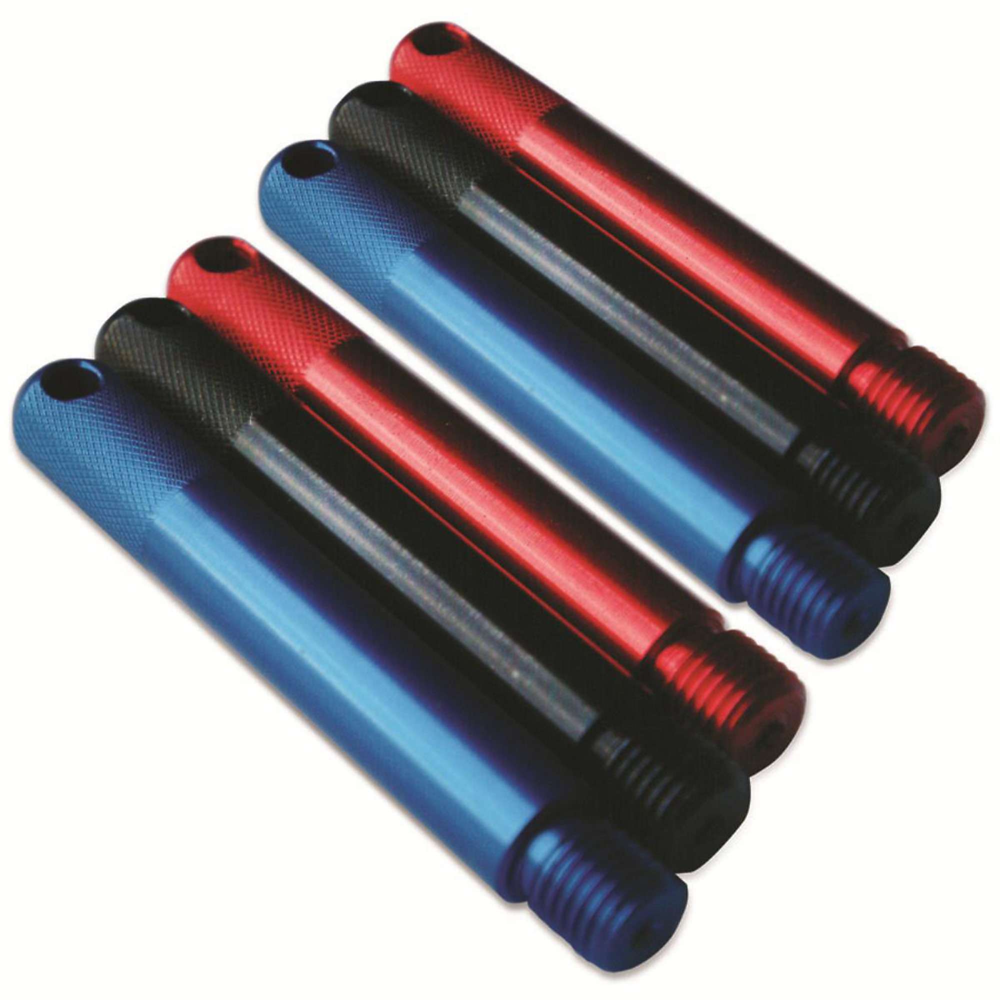 Access Tools Wheel Bullets — 6 Pack, Heavy-Duty Anodized Aluminum, Knurled Handle, Model# AETWB6